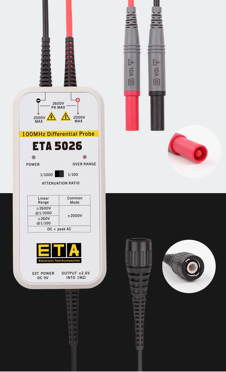 Eta5026 100mhz 2600v Floating Measurement Isolation High Voltage