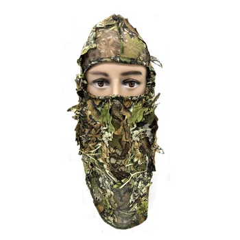 Hunting Full Head Net Camouflage Full Cover 3d Leafy Face Mask - Buy 3d ...