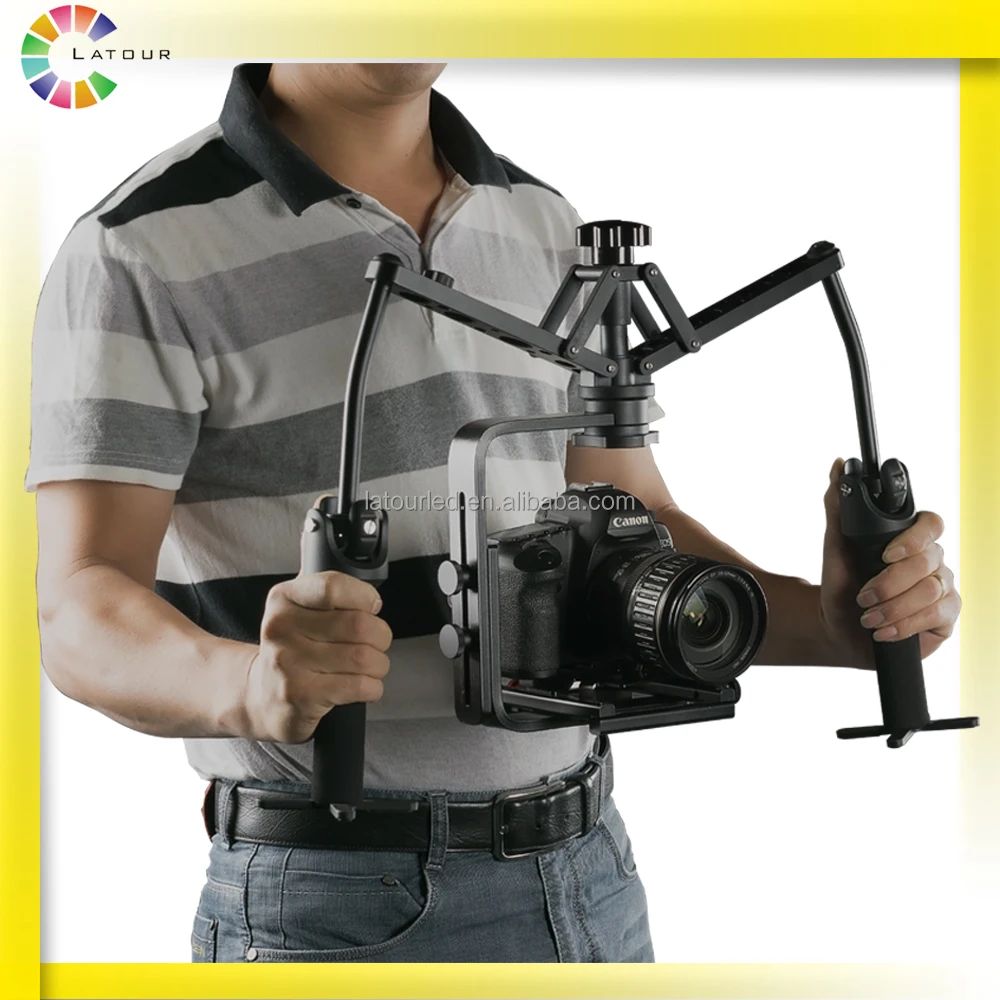 factory direct aluminium alloy 2 axis mechanical video camera stabilizer handheld dslr stabilizer