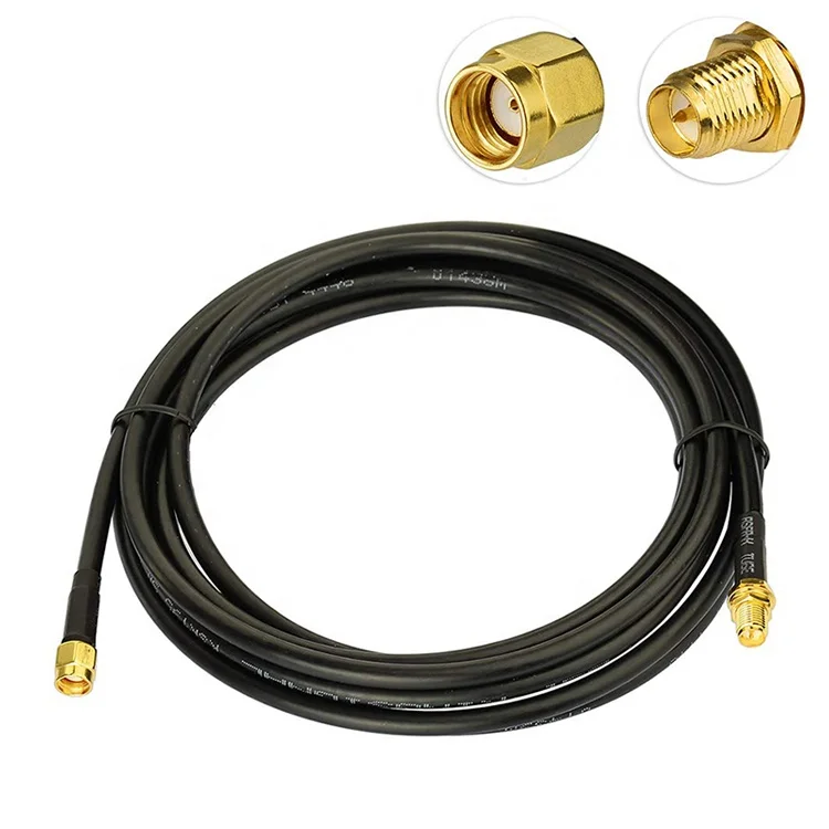 Low-loss Antenna Cables 3DFB RP SMA-MALE to RP SMA-Female Bulkhead 3DFB Coax Cable - ANKUX.COM