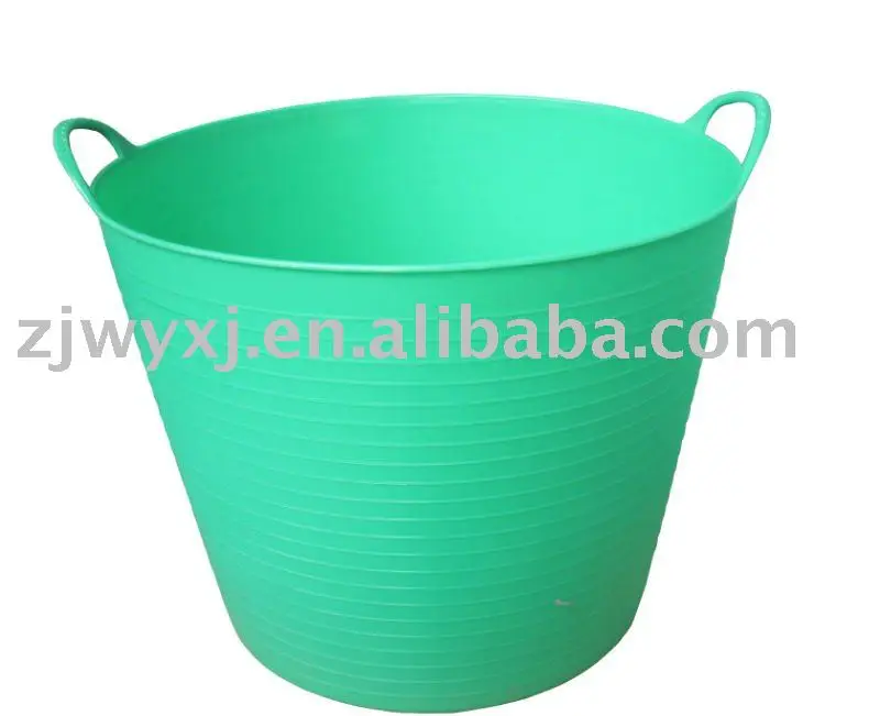 Flexible Plastic Tubs,Plastic Storage Buckets With Handles,14l Pe ...