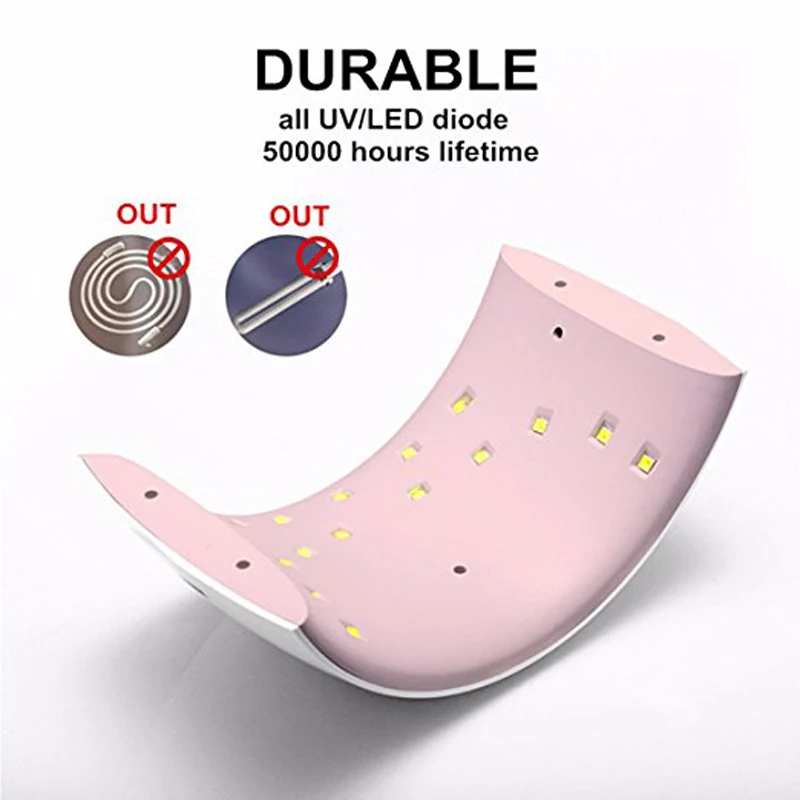 SUNUV SUN9S 24W LED UV Nail Dryer Lamp for Gels Based Polishes with LCD Automatic Sensor