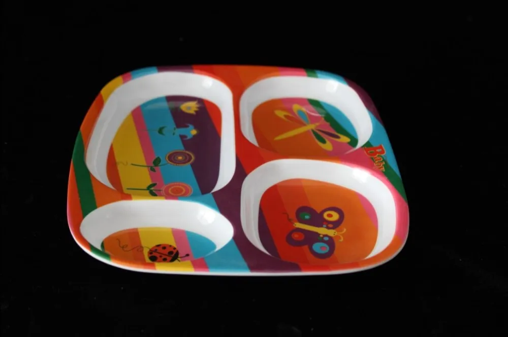 kid's melamine plate meal
