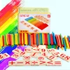 Merry Christmas Kids learning Montessori wooden Intelligence sticks 100 sticks and 27 chips Counting sticks