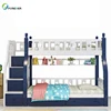 2019 Hotselling New Designed White Blue Pink Brown Children Bunk Bed Solid wood buck bed for kids