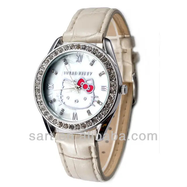 Hello kitty watches stones around the dial for ladies