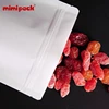 Durable 7 Mil White Kraft Resealable Zipper Stand Up Paper Pouch Bags With Matte Window