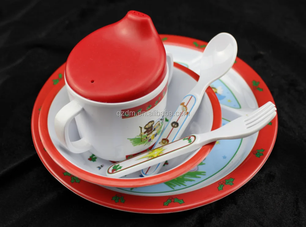 100% melamine kid's set dinnerware set 5 pcs Foodgrade