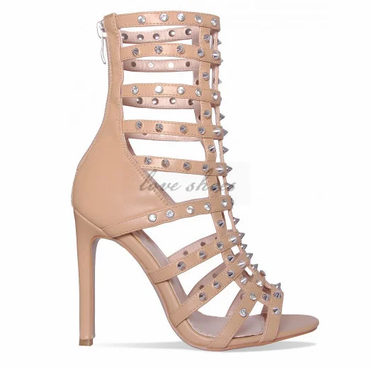 nude gladiator heels