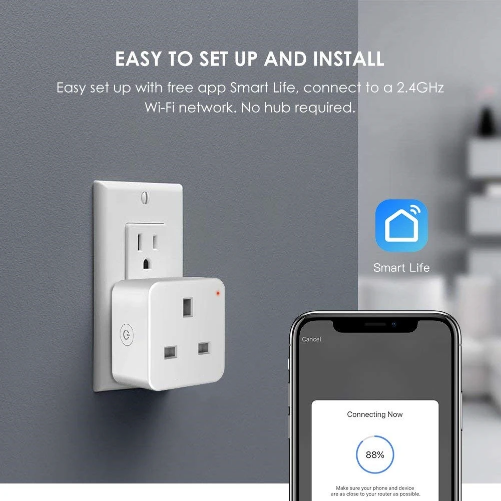 Teckin Smart Home Smart Wifi Plug 16a Uk/eu/us Socket ...