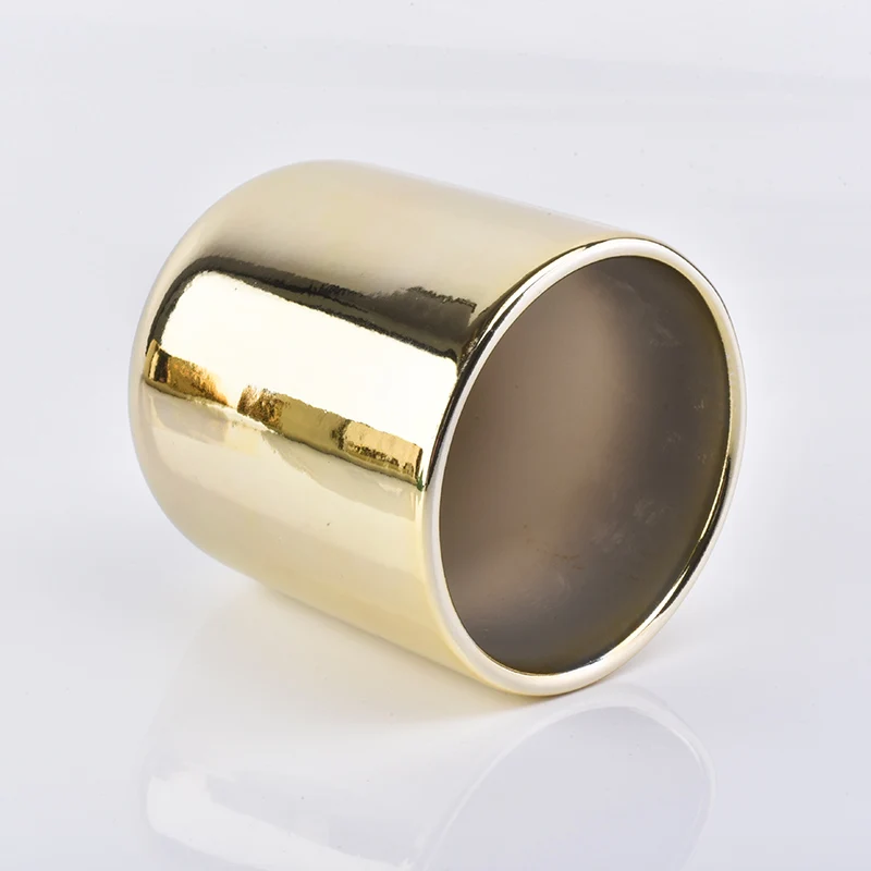 400ml Gold Plating Ceramic Candle Holders