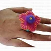 Felt flowery design finger ring