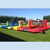 Popular interactive fun inflatable Racket field with volleyball and tennis for outdoor sports event