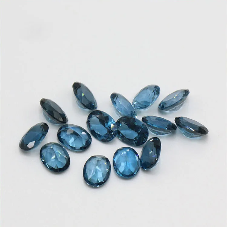Factory Price Blue Topaz Oval Stone Natural London Blue Topaz Price Per