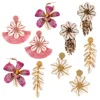 Kaimei Bohemian Multicolored Fringed Handmade Drop Dangle Earrings Wedding Unique Design Sea Shell Tassel Earrings for Women