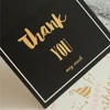 Customized Black Tipping Paper Thank You Cards High Quality Custom paper Thank You Cards