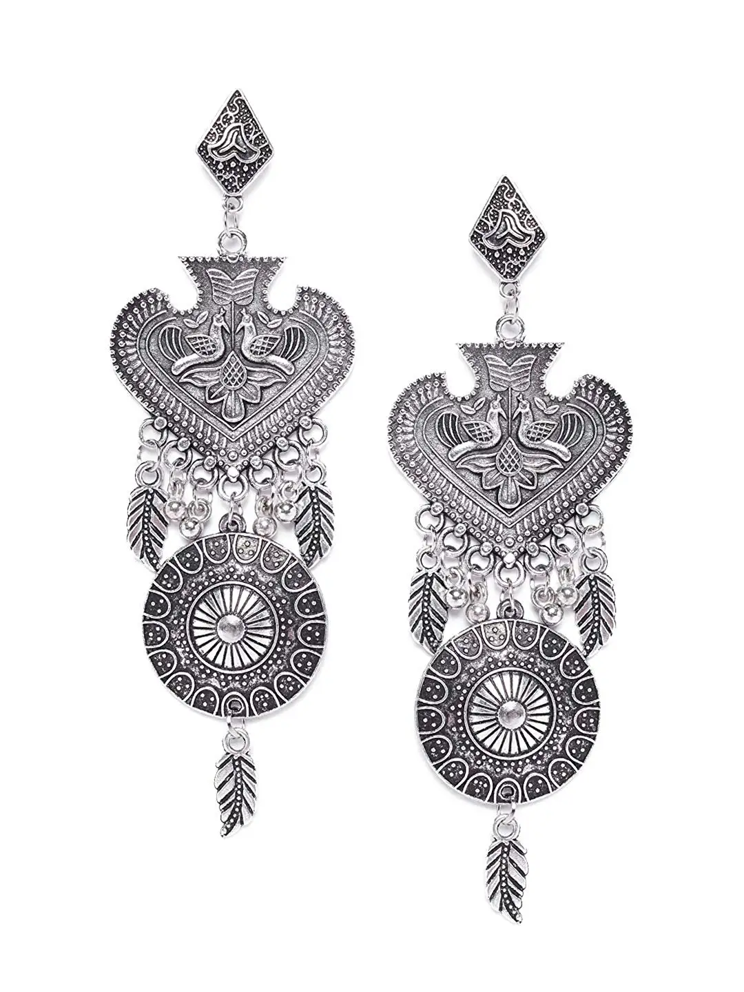 ZeroKaata Fashion Jewellery Dual Colored Designer Wooden Handmade Jewellery Danglers For Girls and Women