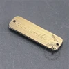 wholesale cheap custom brass etching 2 hole metal tag