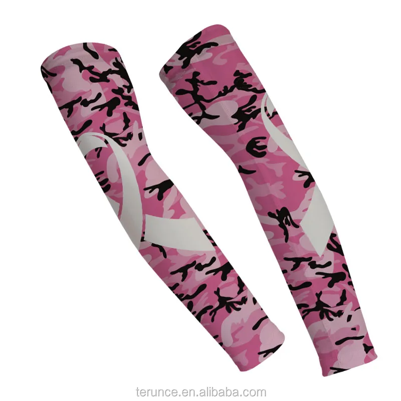 Breast Cancer Awareness Pink Camo Compression Arm Sleeve for 