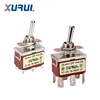 Solder terminal on-off-on momentary 3 position toggle switch / 3 way 6 pin toggle switch 250vac