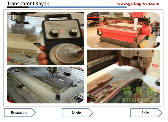 double seat pedal plastic 2 person transparent clear fishing kayak With Accessories 