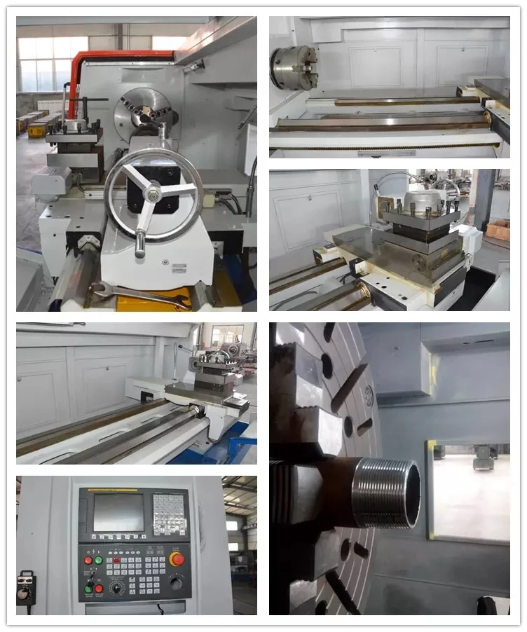 Bar feeder cutting machine pipe threading lathe C630-1BM large spindle bore lathe in oil country