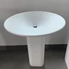 riche jaguar stand stone solid surface freestanding pedestal sink basin