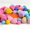 custom logo printing plastic heart beads large hole slide beads