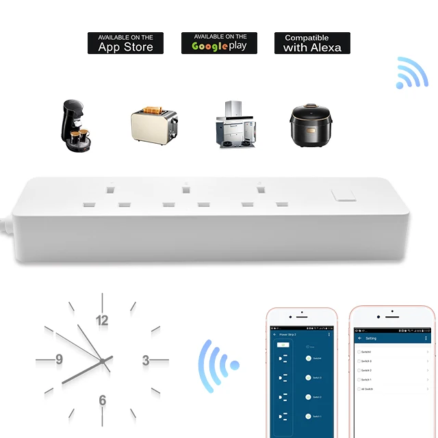 Amzon And Google Uk Smart Wifi Extension Socket Remote Control Iot