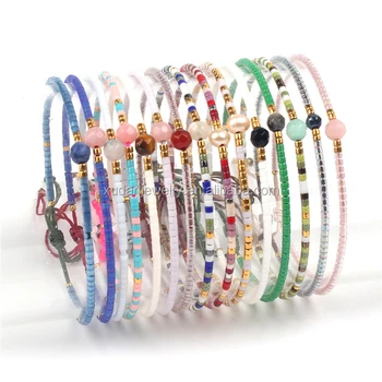 Handmade Colorful Seed Beaded Rope Knot Bracelet Anese Colorful Seed Beaded Rope Knot Bracelet