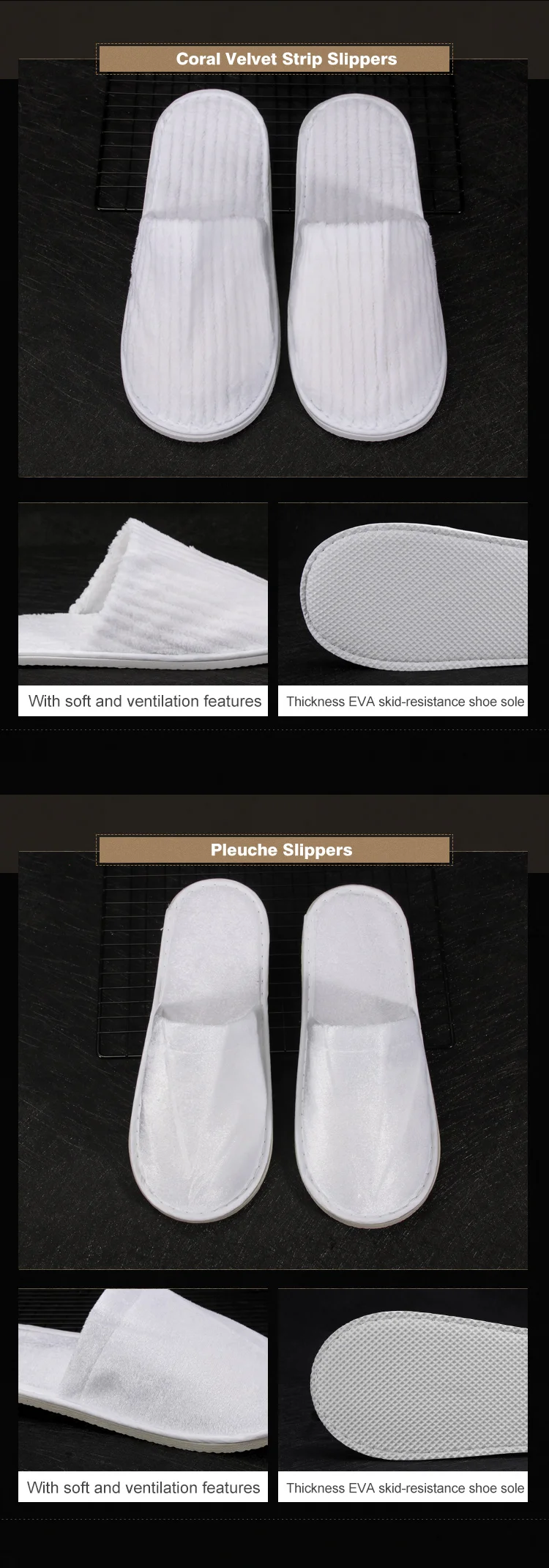 Cheap Wholesale Custom Disposable Hotel Slipper With Free Printing Logo
