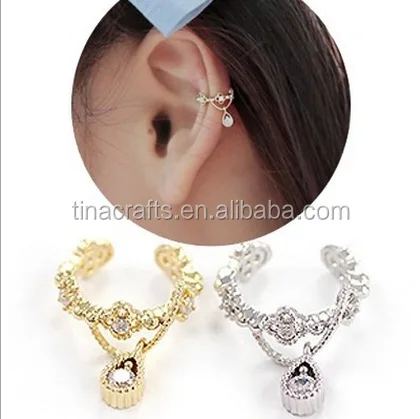 Without Ear Hole Earring With Zircon Hanging Stud Earrings Latest Design Diamond Product On Without Ear Hole Earring With Zircon Hanging Stud Earrings Latest Design Diamond Product On