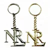 Customized letter enamel pin badge metal keychains with two styles
