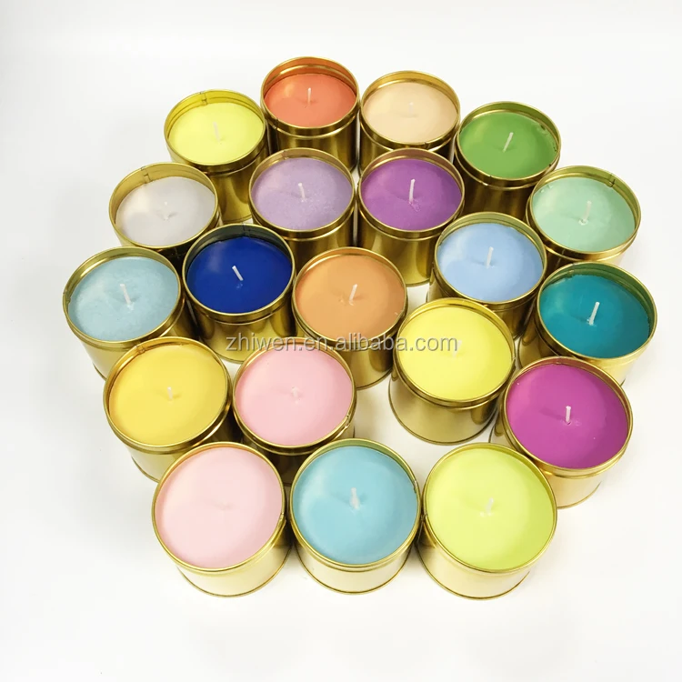 Customize Gold Tin Candle,Scented Travel Tin Can Candle,Scented Candle