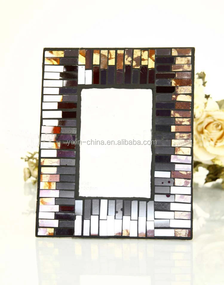 Hot Ing Gold Color Mosaic Glass Ding Photo Frames Home