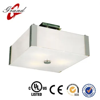 A19 Light Bulb Square Plastic Ceiling Light Cover For Balcony