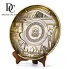 New style UAE fancy antique brass round shape metal souvenir shape