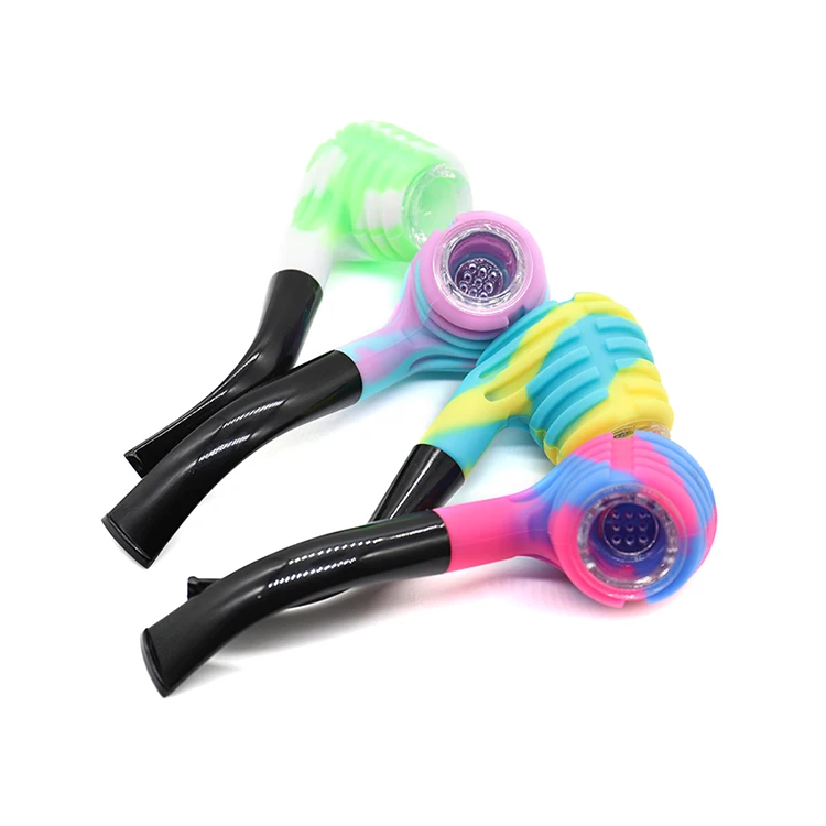 Tobacco Pipe Glass Hammer Smoking Silicone Pipe