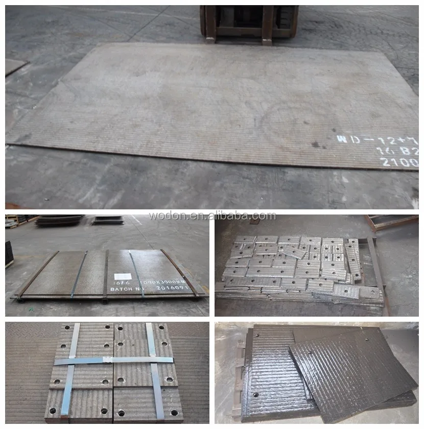 WODON manufactured bimetallic wear plate with abrasion impact and heat resistance