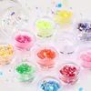 BIN brand hot sale nail supplies glitter 12 colors nail art shell flakes