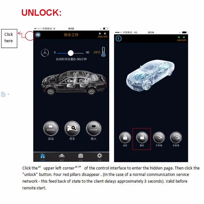 car engine remote control system fit for mercedes benz A Serial