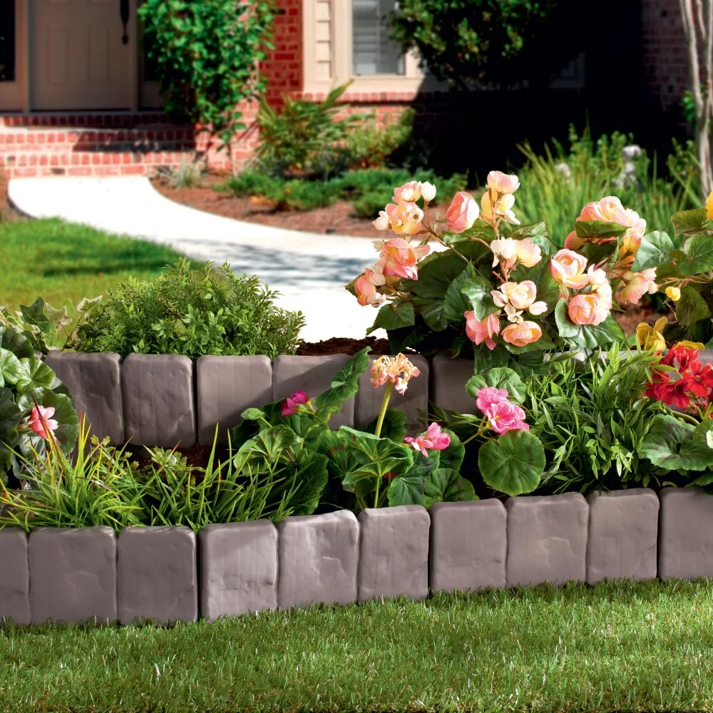 室外砖设计屏障塑料花园围栏用于花卉击剑