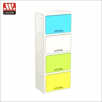 2017 Haixing New Stackable Baby Plastic Storage Box Drawer Cabinet