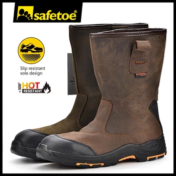 S3 Pu Rubber Outsole Heat Resistant Protective Safety Boots - Buy Heat ...