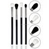 Pro Blending Brush Set Smoky Eye Shadow Contour Kit 4 Essential Shapes All Over Shader, Tapered, Soft Blender For Shading