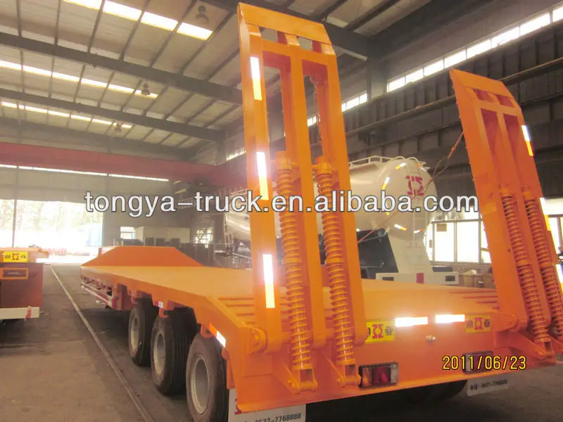 Best Price Low Bed Truck Semi Trailer Dimension For Sale Lowboy Semi