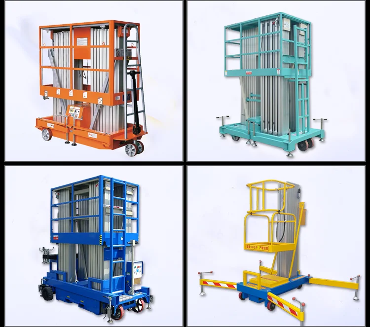 hot sale &amp; high quality two mast aluminium single mast person hydraulic lift vertical man lift for sale