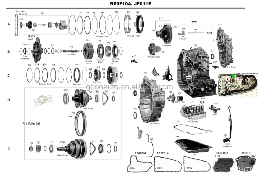 Transmission Valve Body Jf011e Re0f10a For Dodge Jeep Nissan Cvt - Buy 