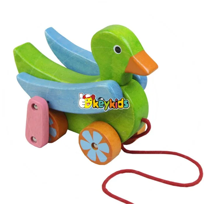 Wholesale Top Sale Kids Wooden Push Dog Toy,Lovely Child Wooden Push