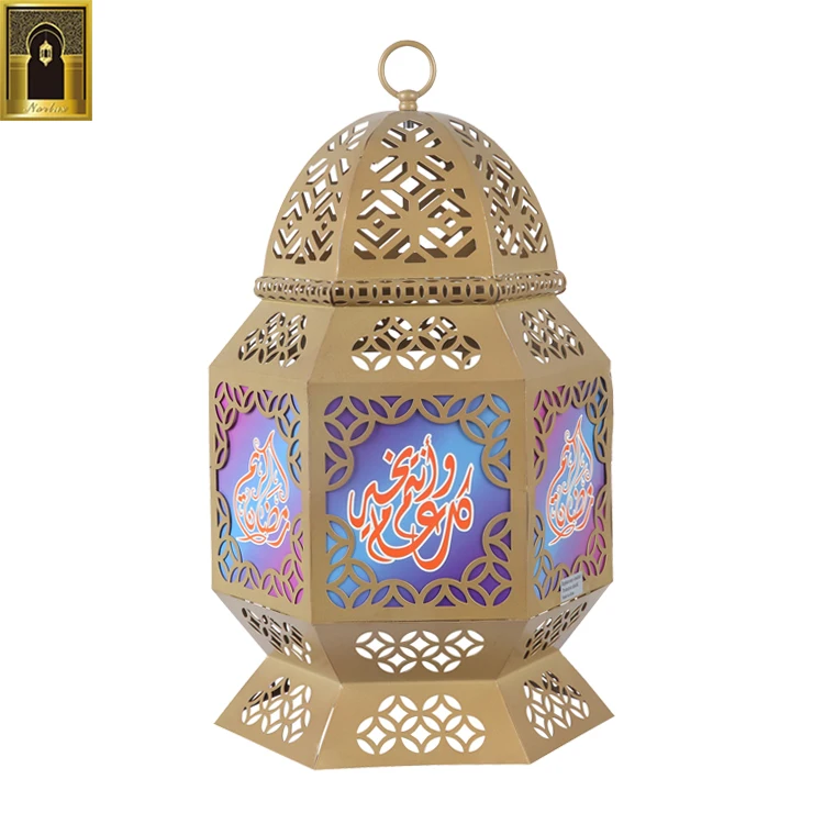 Exquisite Dubai Style Decorative Lightglass Metal Iron Candle Holder